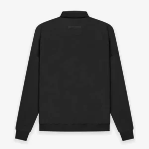 Fear of God ESSENTIALS Long Sleeve Polo Black Sweatshirt