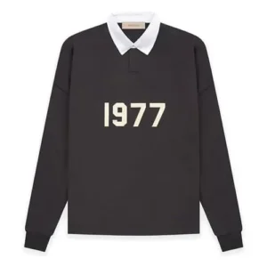 Essentials 8th Collection 1977 French Terry Polo Black Shirt