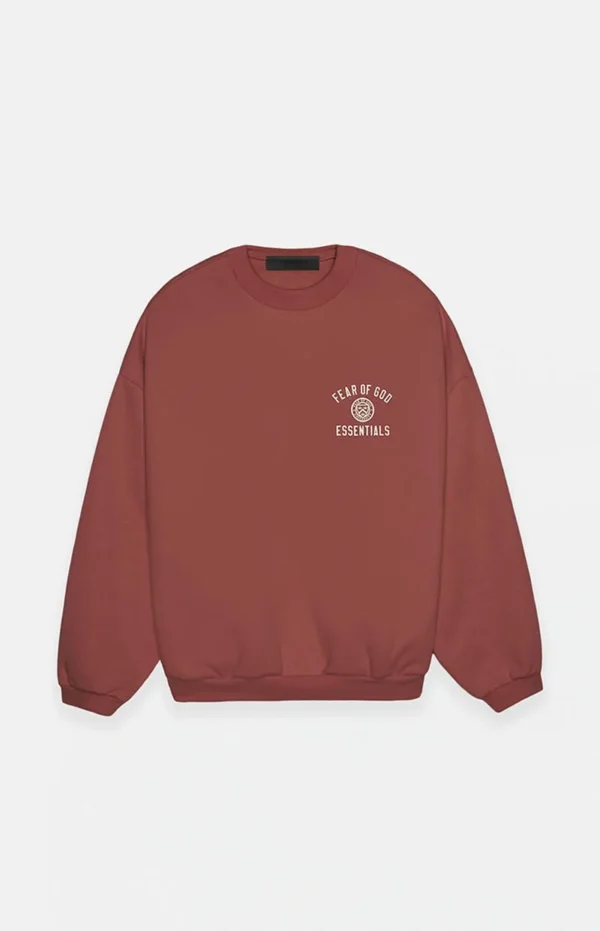 Essentials Crimson Fleece Crew Neck Sweatshirt