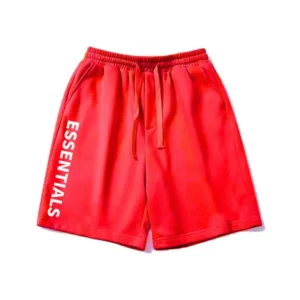 Essentials Fear Of God Red Shorts